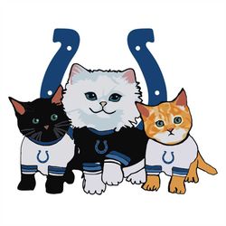 Cats Indianapolis Colts Svg, Cricut File, Clipart, NFL Svg, Football Svg, Sport Svg, Love Football Svg, Cute Cats Svg, P