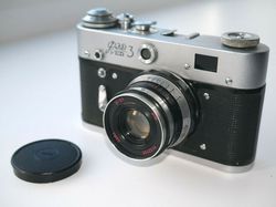 FED 3 Industar 61 L/D 2.8/52 Lens Rangefinder Film Soviet Camera Vintage Decor