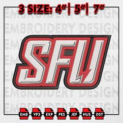 Saint Francis Red Flash Embroidery files, NCAA D1 teams Embroidery Designs, Saint Francis, Machine Embroidery Pattern