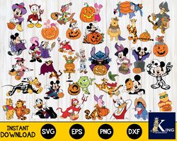100 file Disney halloween SVG DXF EPS PNG, Bundle halloween svg, for Cricut, digital, file cut, Instant Download
