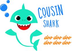 Baby shark svg, Baby shark cricut svg, Baby shark cousin shark clipart svg File Cut Digital Download