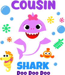 Baby shark svg, Cousin shark cricut svg, Baby shark clipart File Cut Digital Download