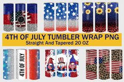 4th of July Tumbler PNG Bundle Graphic