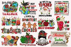 Christmas Teacher Sublimation Bundle Graphic