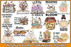 Reading Books Sublimation Bundle Graphic