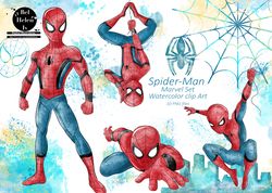 watercolor Clip art Spider-Man Super Hero