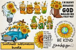 Sunflower Sublimation Design Bundle Graphic