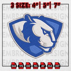 Eastern Illinois Panthers Embroidery files, NCAA D1 teams Embroidery Designs, Machine Embroidery Pattern
