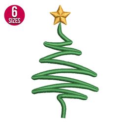 Christmas Tree machine embroidery design, Digital download, Instant download