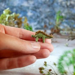 Miniature Stegosaurus reptile Jurassic Park, Ancient animal Stego, Dinosaur micro toy, Cute baby Dinosaur Stego