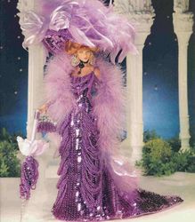 crochet pattern PDF-Fashion the beginning of the 20th century-doll Barbie gown crochet vintage pattern-Doll dress