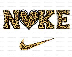 Nike Leopard Heart Png, Logo Brand Png, Nike Png Instant Download