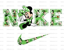 Minnie Mouse St Patrick x Nike Png, Logo Brand Png, Minnie St Patrick Day Png, Nike Png, Instant Download, Sublimation