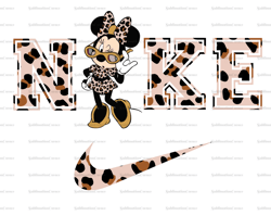 Minnie Mouse Leopard x Nike Png, Logo Brand Png, Minnie Leopard Nike Png, Nike Png, Instant Download, Sublimation