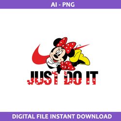 Minnie Nike Logo Png, Nike Just Do It Logo Png, Minnie Mouse Png, Ai Digital File
