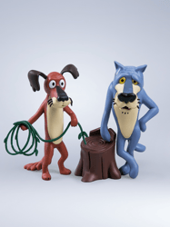 Collectible figurines 2pcs. There lived a dog "Jil byl pes" Soyuzmultfilm cartoon characters, Original