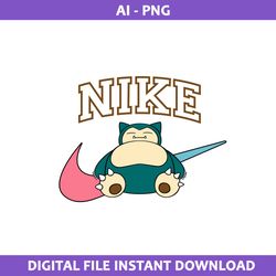 Snorlax Nike Png, Pokemon Nike Logo Png, Nike Logo Png, Snorlax Png, Ai Digital File