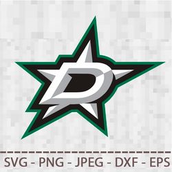 Dallas Stars Logo SVG PNG JPEG  DXF Digital Cut Vector Files for Silhouette Studio Cricut Design
