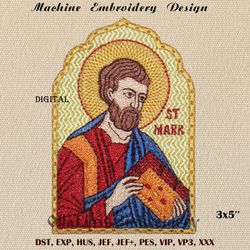 Saint Mark the Evangelist machine embroidery design