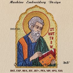 Saint Matthew the Evangelist machine embroidery design