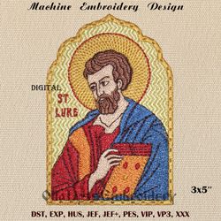 Saint Luke the Evangelist machine embroidery design