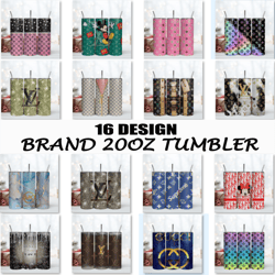 16 Design Brand 20Oz Tumbler Wrap Png Bundle
