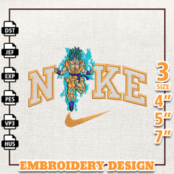 Nike X Dragon Ball Embroidery Design Digital Machine Embroidery Design