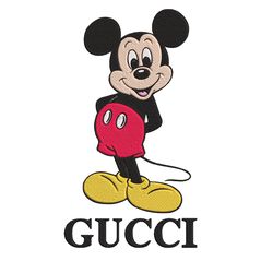 Mickey 90s Gucci Logo Embroidery Design Logo Embroidery Design
