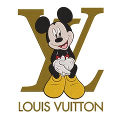 Mickey Mouse Louis Vuitton Logo Embroidery Design Logo Embroidery Design