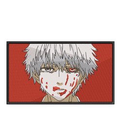 Kaneki Ken Bloody Embroidery Design File Anime Tokyo Ghould Embroidery Design 3 sizes