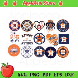 Houston Astros Logo Sport Bundle SVG PNG, MLB Svg, Houston Astros Svg