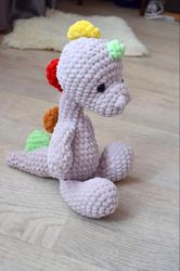 Crochet dinosaur pattern Amigurumi dinosaur pattern Plush dino pattern pdf Cute stuffed animals crochet pattern