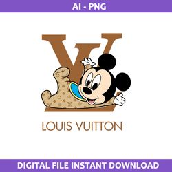 Mickey Mouse LV Png, Louis Vuitton Logo Png, Mikey Mouse Png, Ai Digital File
