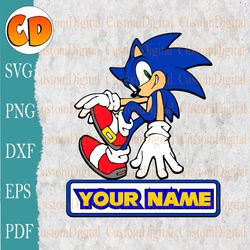 Sonic SVG, Letters Personalized,  Sonic Letters Svg, Layered Sonic,Sonic Layered Svg, custom file,Personalized Age name