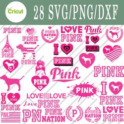 Love pink svg, Love pink bundle svg, Png, Dxf, Cutting File, Svg Files for Cricut, Silhouette