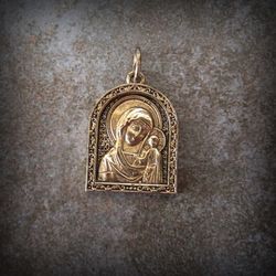 Virgin Mary orthodox necklace pendant,Virgin Mary necklace charm,ukraine handmade orthodox jewellery,virgin Mary pendant