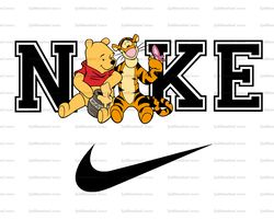 Winnie The Pooh And Tigger x Nike Png, Logo Brand Png, Pooh Nike Tigger Png, Nike Png, Instant Download, Sublimation