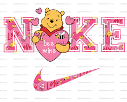 Winnie The Pooh Bee Mine x Nike Png, Logo Brand Png, Winnie The Pooh Png, Nike Png, Instant Download, Sublimation