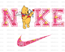 Cupid Winnie The Pooh x Nike Png, Logo Brand Png, Winnie The Pooh Nike Png, Nike Png, Instant Download, Sublimation