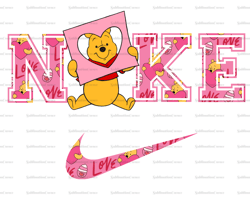 Heart Winnie The Pooh x Nike Png, Logo Brand Png, Winnie The Pooh Love Png, Nike Png, Instant Download, Sublimation