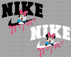 2x Minnie Mouse Dripping x Nike Png Designs,Logo Brand Png, Minnie Mouse Png, Nike Png, Instant Download, Sublimation