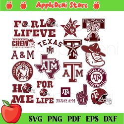 Texas A&M Aggies football Bundle SVG PNG, Sport Svg, Football Team Svg