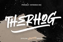 Therhog Graffiti Brush Trending Fonts - Digital Font