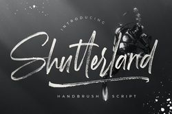 Shutterland Handbrush Script Trending Fonts - Digital Font