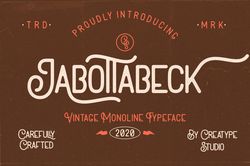 Jabottabeck Vintage Monoline Trending Fonts - Digital Font