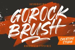 Gorock Brush Typeface Trending Fonts - Digital Font