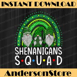Shenanigans Squad Rainbown Png, Funny St Patricks Day Png, Gnomes Png, Digital File, PNG High Quality, Sublimation