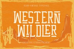 Western Wildler Slab Vintage Trending Fonts - Digital Font