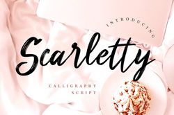 Scarletty Calligraphy Brush Trending Fonts - Digital Font