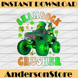 Shamrock Crusher Png, Saint Patricks Day Monster Truck Png, Digital File, PNG High Quality, Sublimation